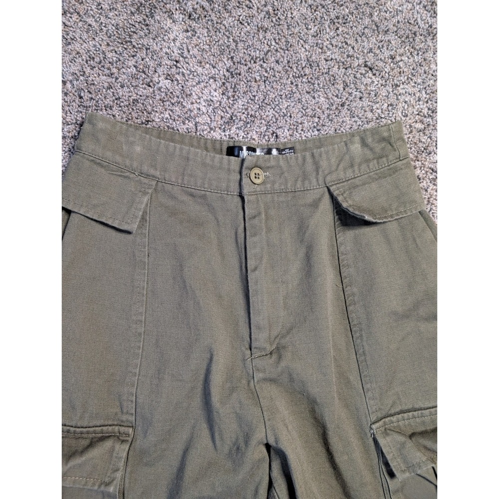 Missguided Women Olive Green Wide Leg Cargo Pants High Waisted Utility US 2 - Picture 5 of 5